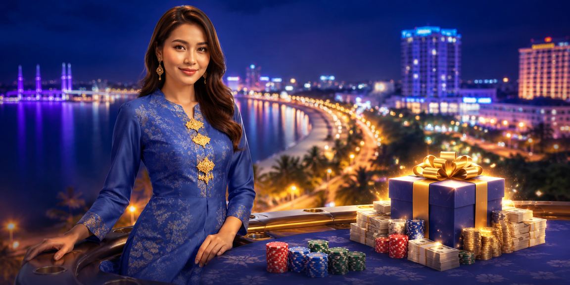 Pengguna wanita berbaju kurung menggunakan aplikasi pertaruhan di Kuantan
